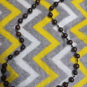 Elegant Brown Beaded Necklace